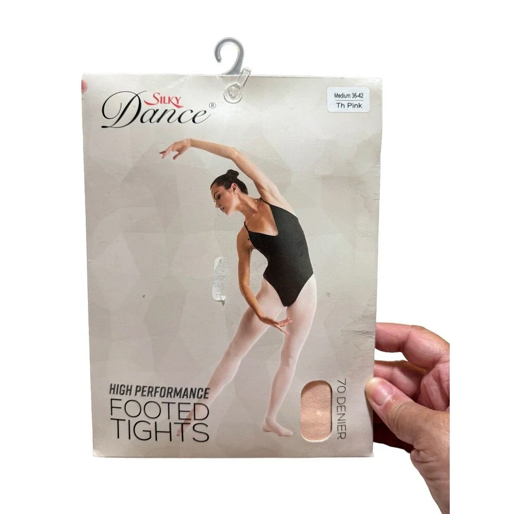 Silky Dance High Performance Footed Tights Medium 36-42 Theatrical Pink